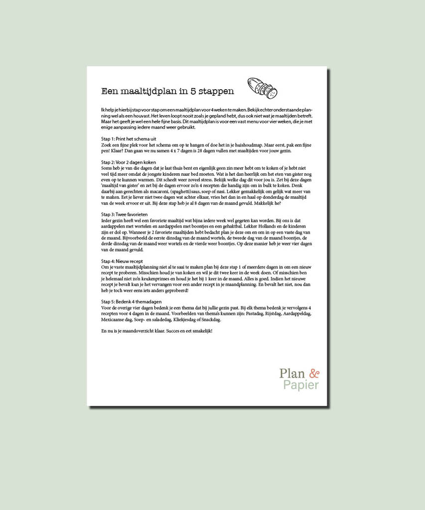 Maaltijdplanner - Afbeelding 2