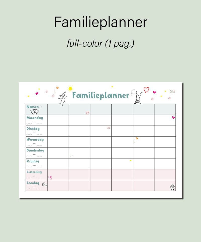 Familieplanner (kleur)