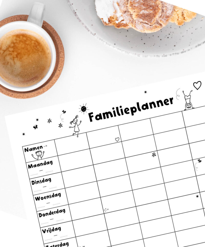 Familieplanner (zwart-wit) - Afbeelding 2
