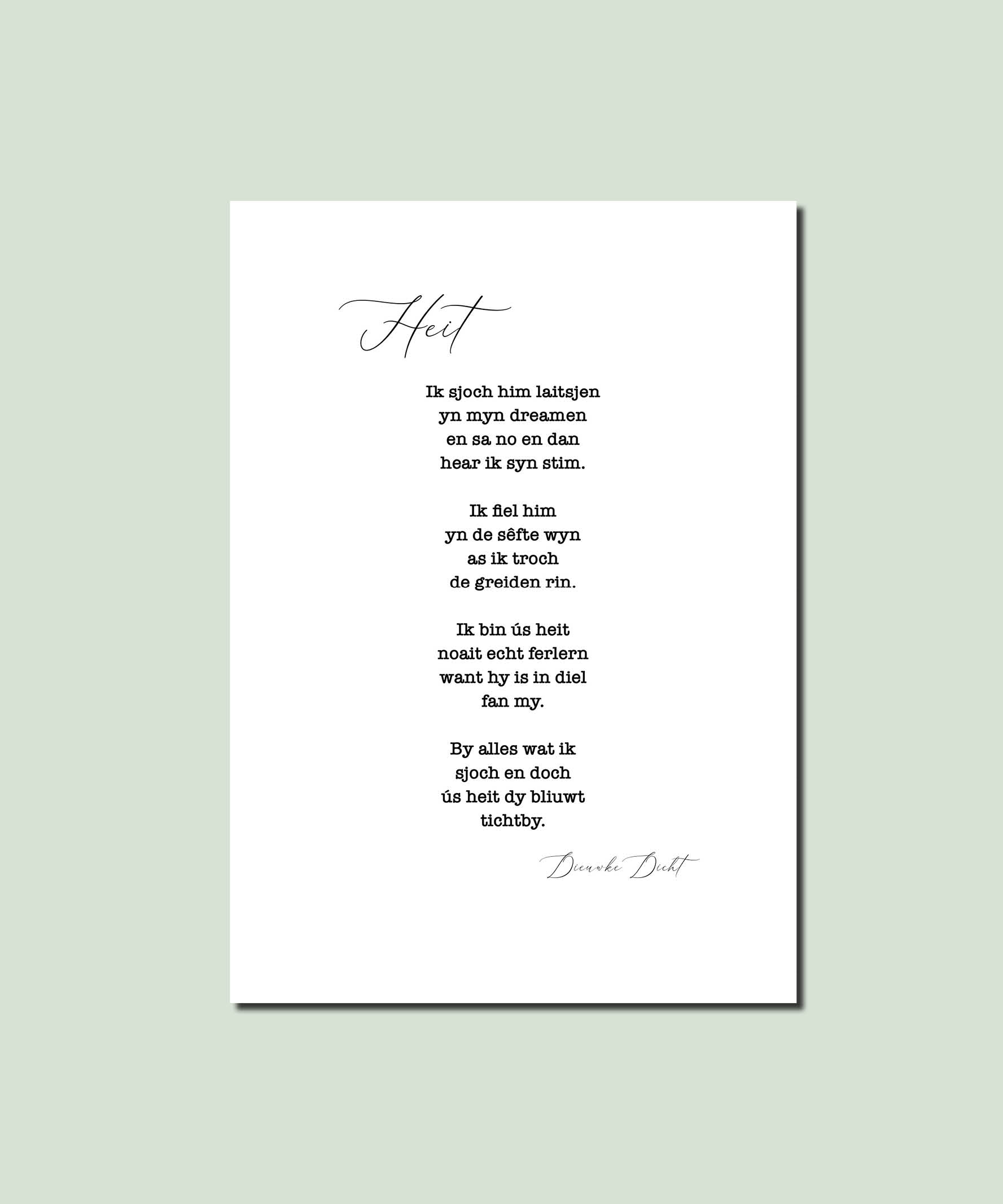 Fries gedicht: Heit - Afbeelding 3