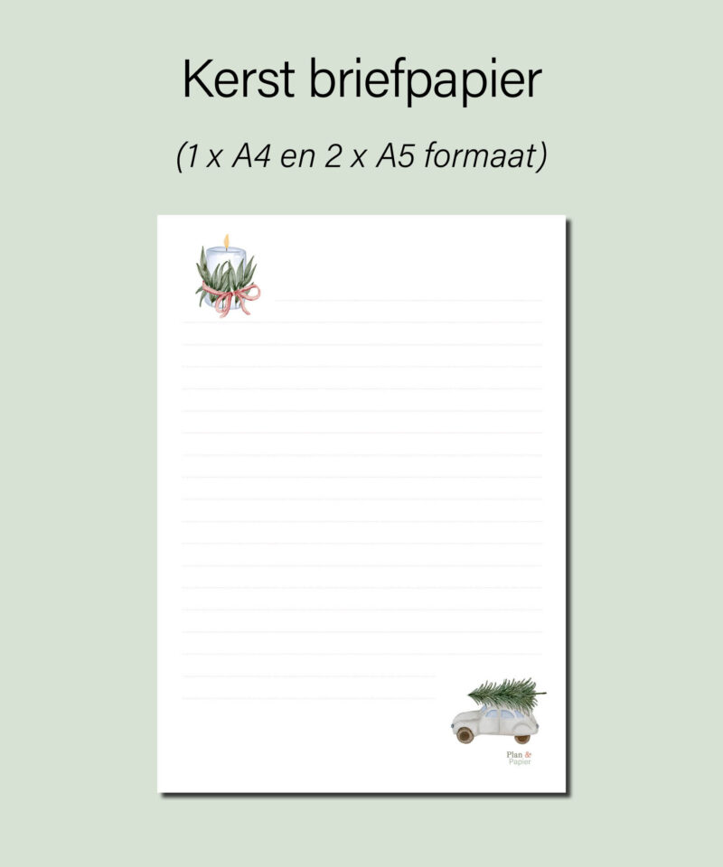 kerst briefpapier