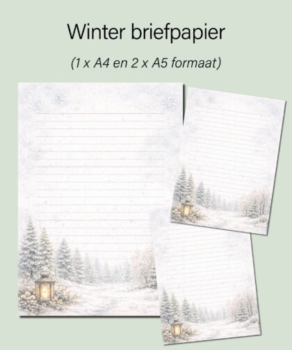 winter briefpapier