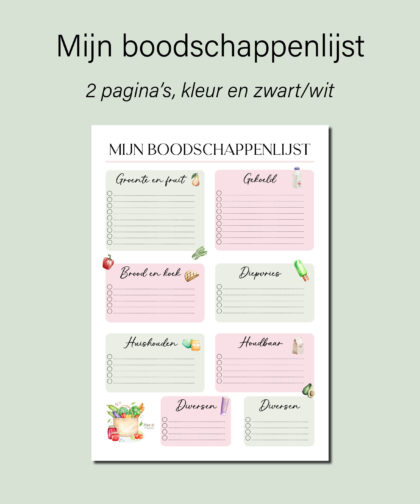mijn boodschappenlijst