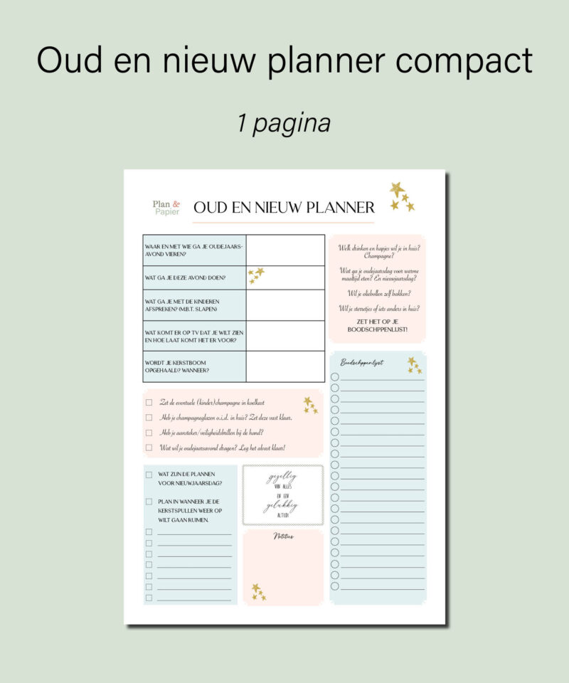 Oud en Nieuw planner compact