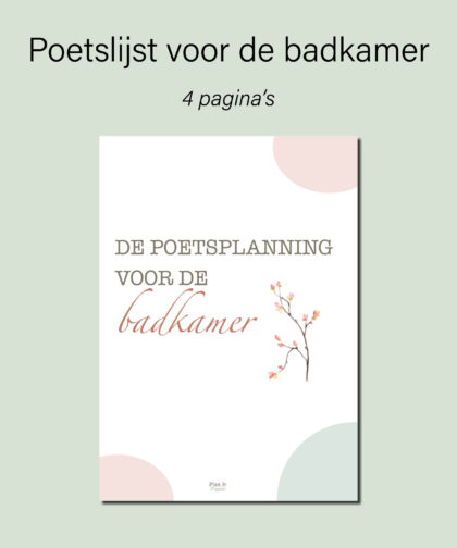 Poetslijst voor de badkamer