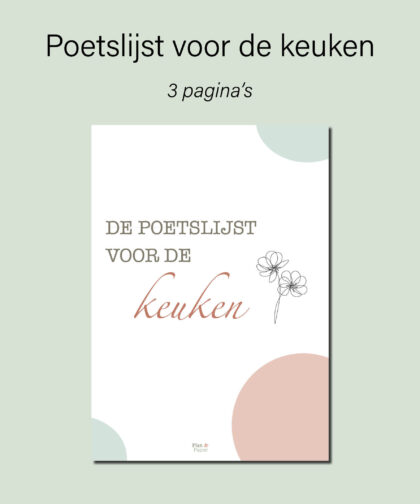 Poetslijst voor de keuken