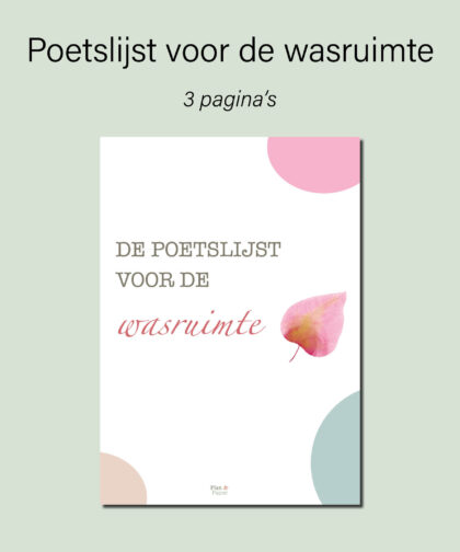 poetslijst wasruimte