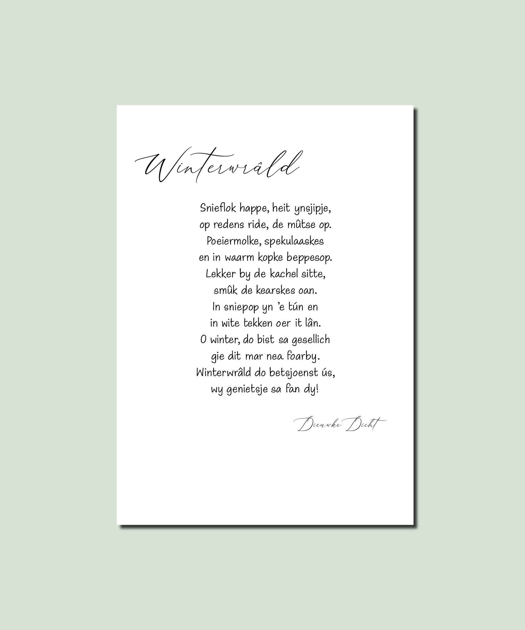 Gedicht: Winterwrâld - Afbeelding 2
