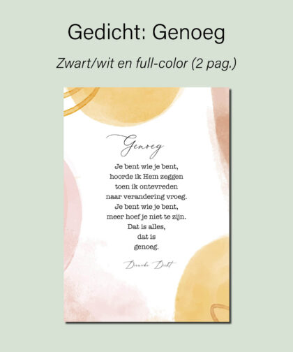 Gedicht Genoeg