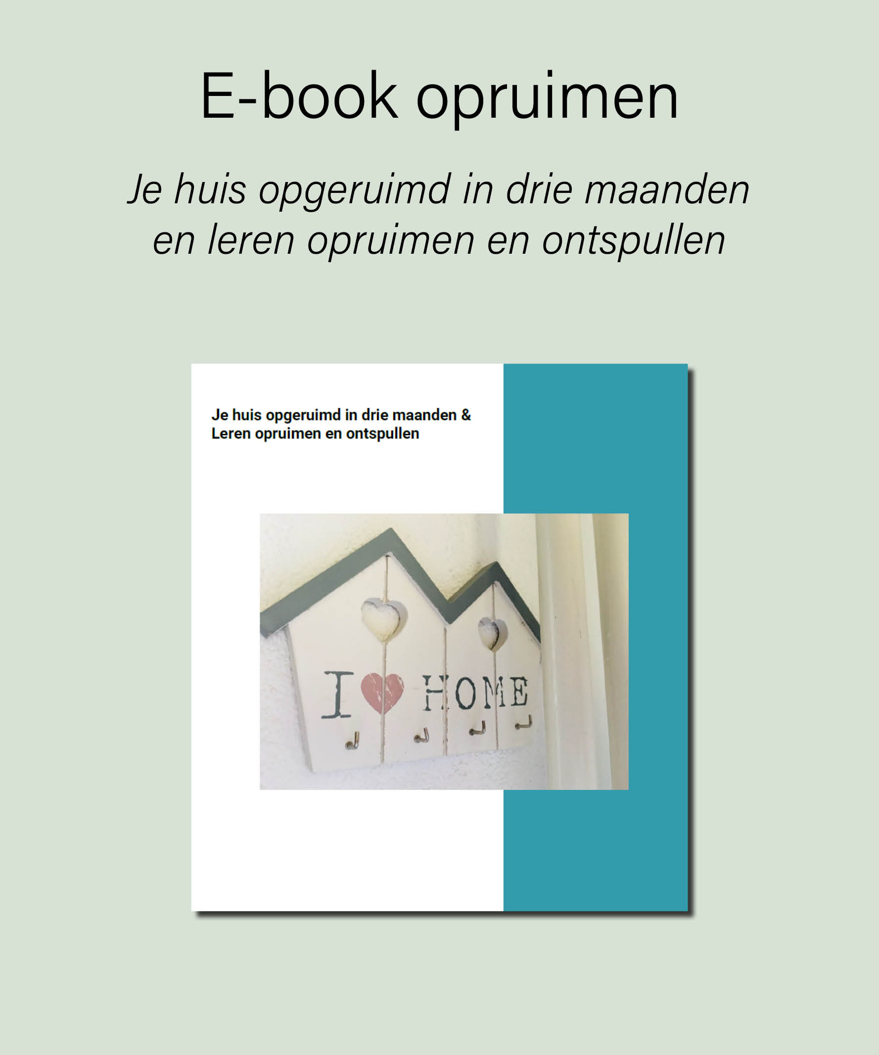 E-book: Je huis opgeruimd in 3 maanden