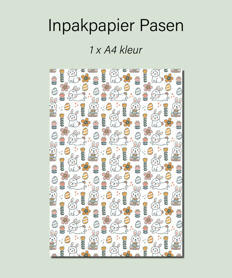 Uitprintbaar inpakpapier Pasen - Afbeelding 2