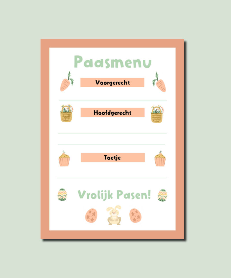 Menukaart paasmenu - Afbeelding 3