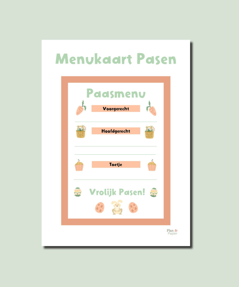 Menukaart paasmenu - Afbeelding 5