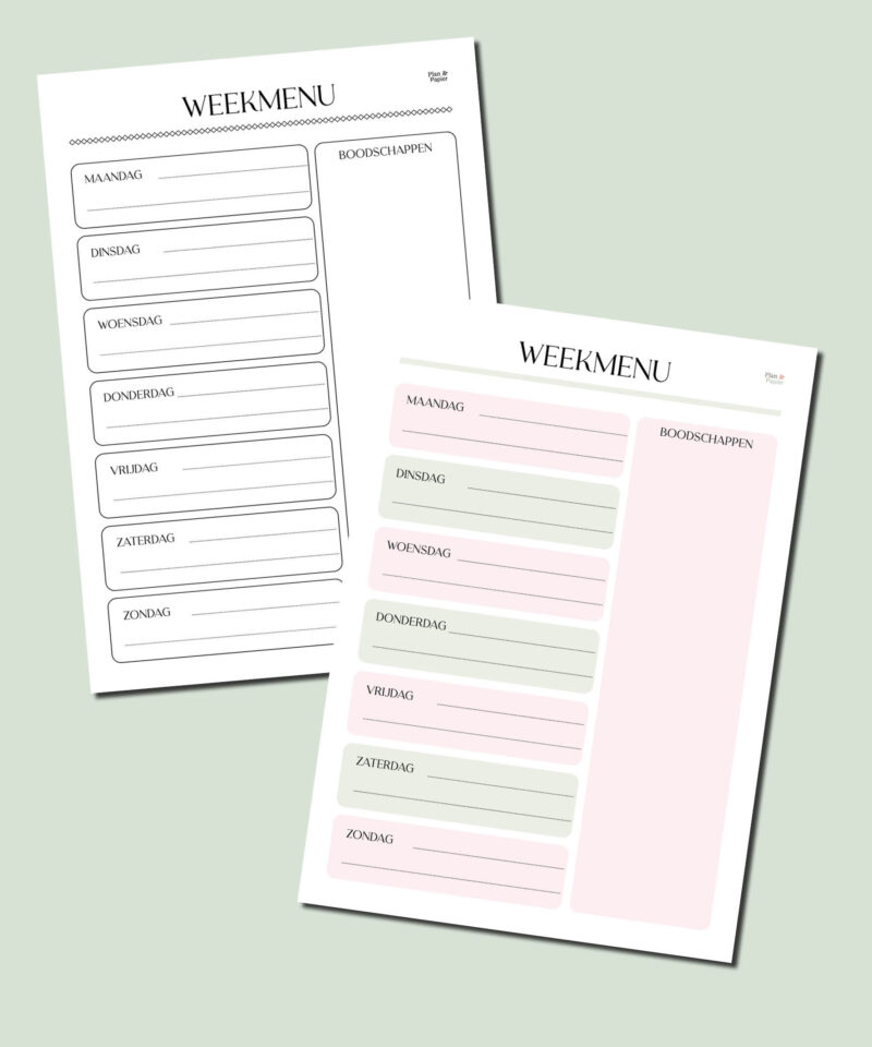 Weekmenu met boodschappenvak - Afbeelding 4