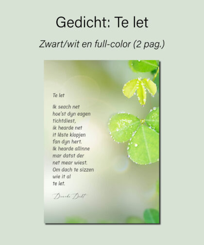Fries gedicht: Te let