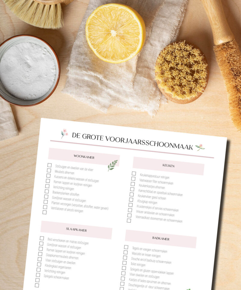 De grote voorjaarsschoonmaak - checklijst