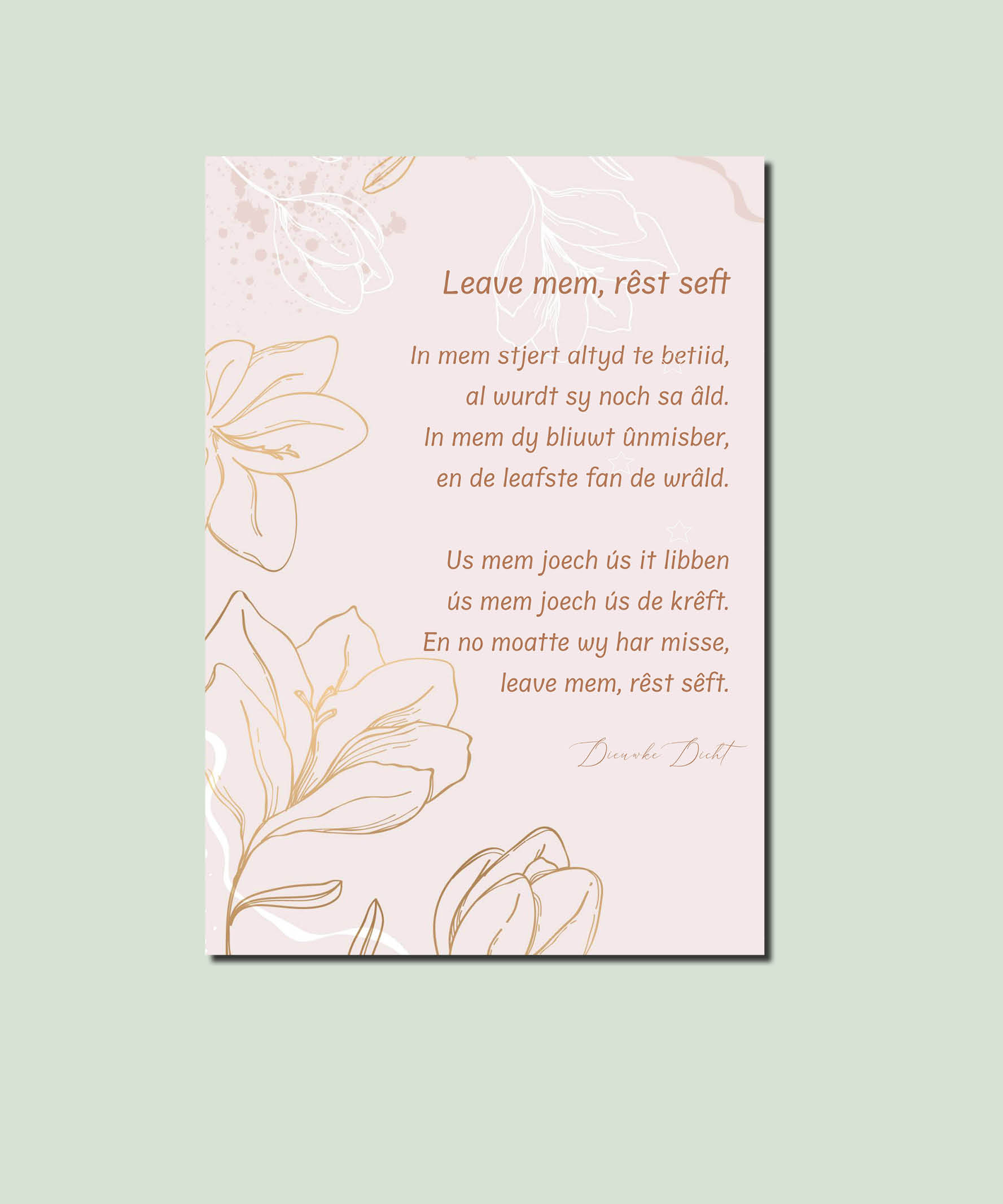 Fries gedicht: Leave mem, rêst sêft - Afbeelding 3