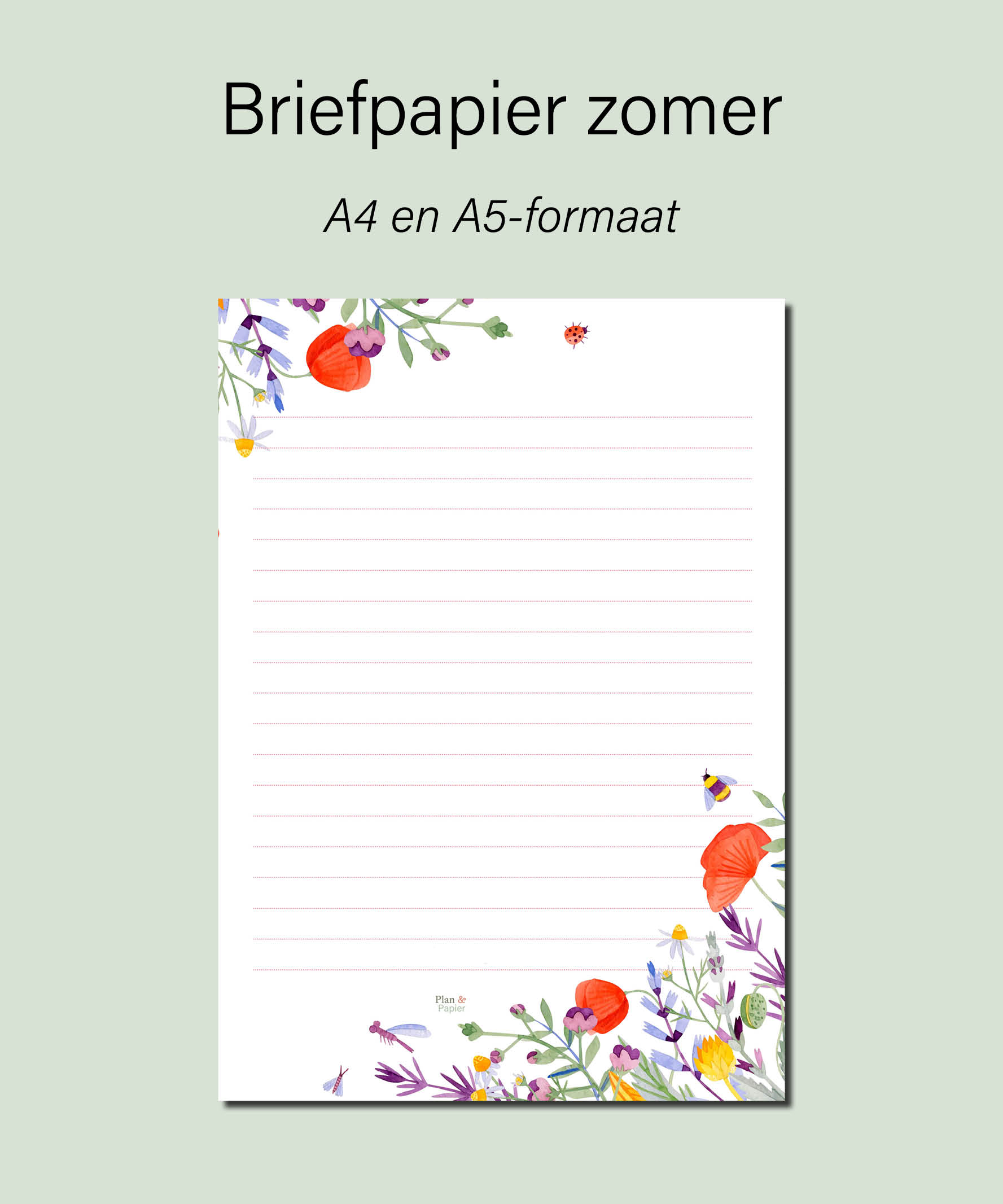 Briefpapier Zomer - Afbeelding 2