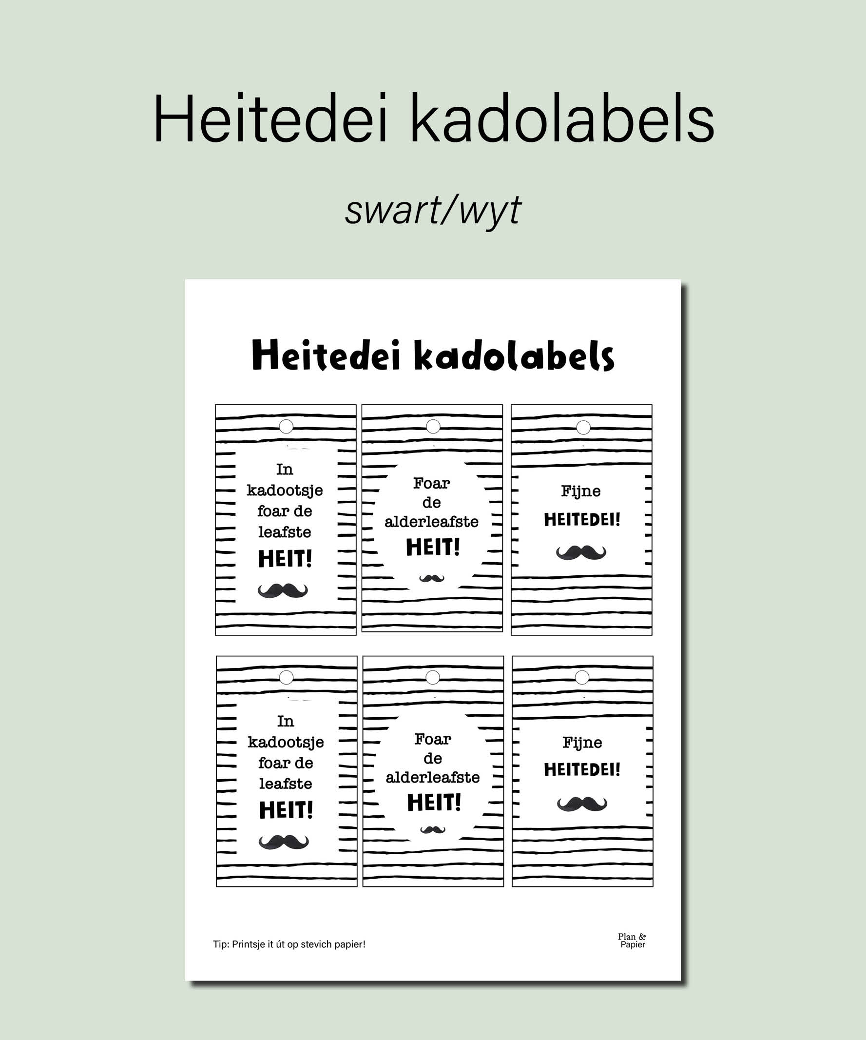 Cadeaulabels Heitedei - Afbeelding 2