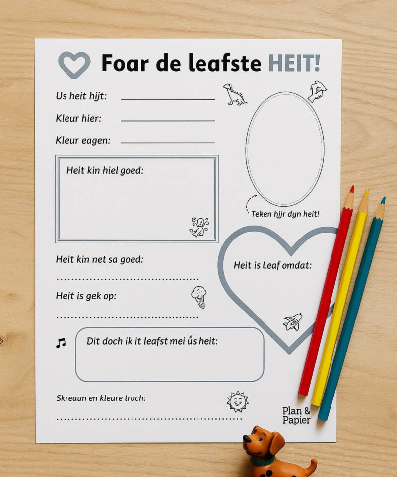 Invulformulier heitedei (in het Fries) - Afbeelding 4