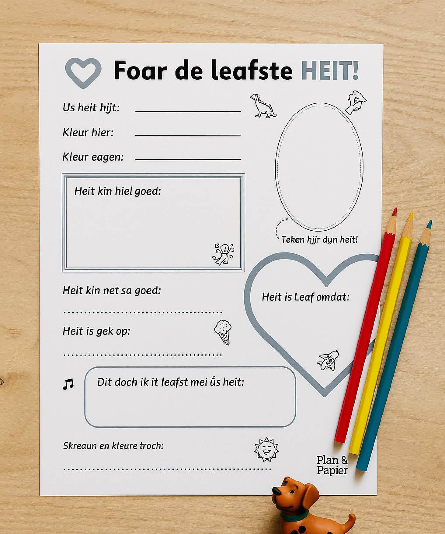 Invulformulier heitedei (in het Fries) - Afbeelding 4