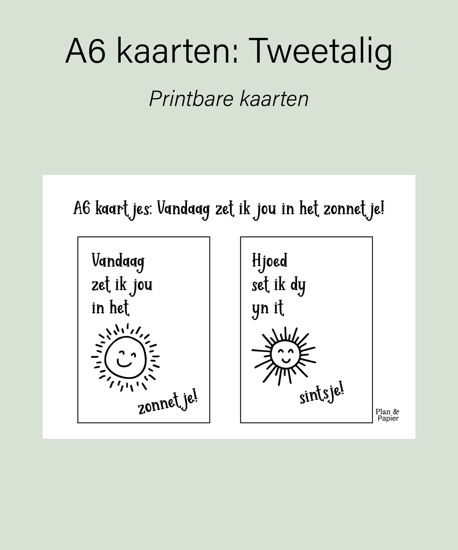 Kaart: Vandaag zet ik jou in het zonnetje - Afbeelding 2