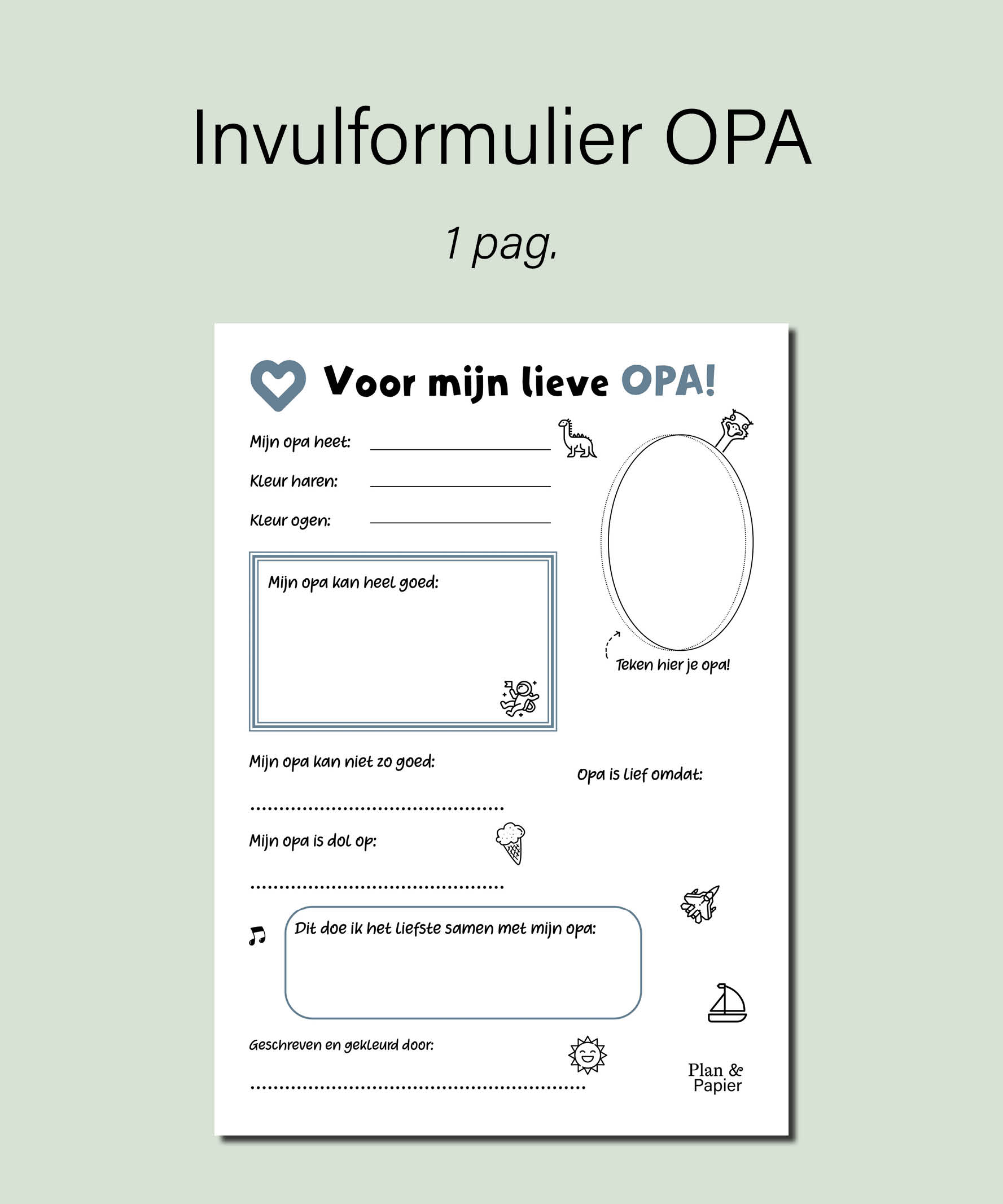 Invulformulier opa - Afbeelding 2