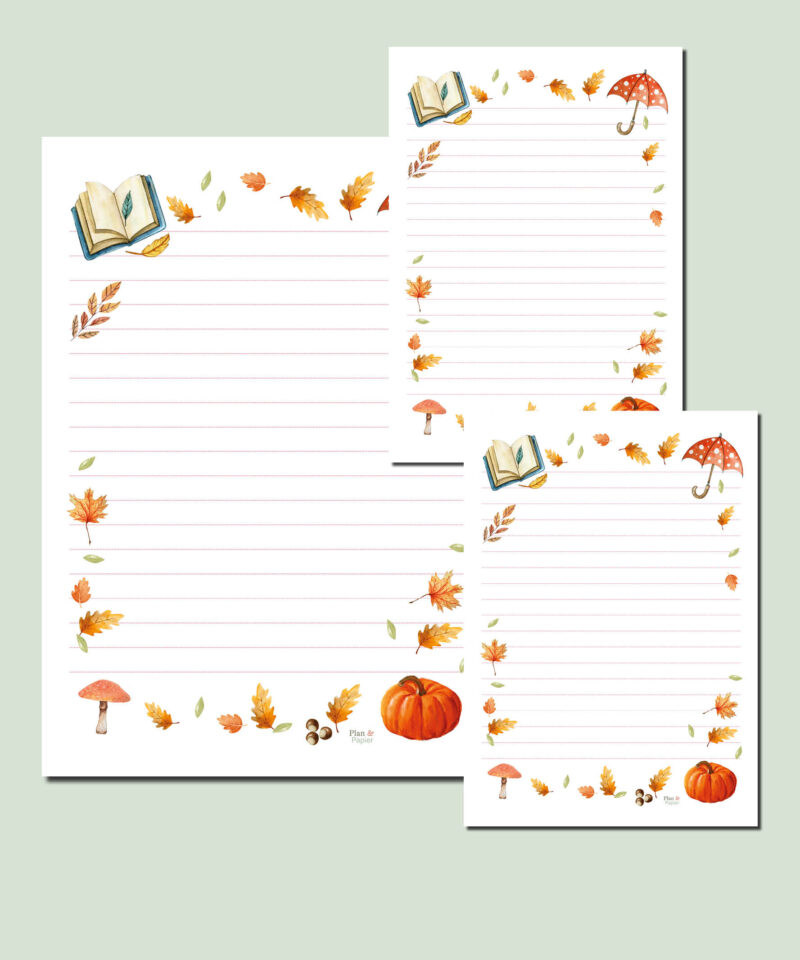 Briefpapier herfst - Afbeelding 3