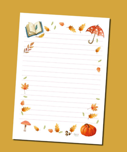 Briefpapier herfst