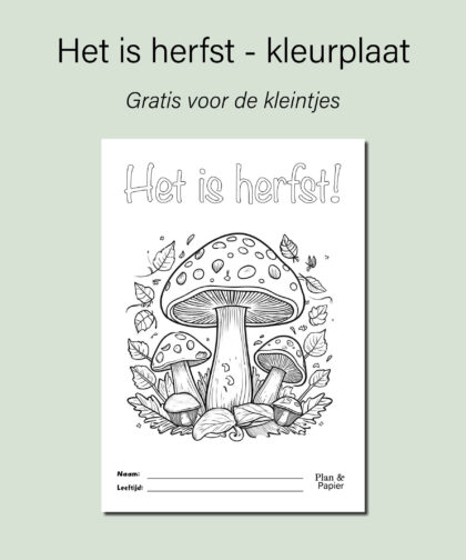 Kleurplaat 'Het is herfst!' (gratis!)