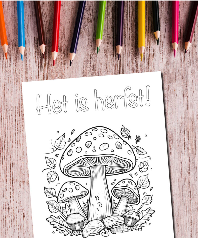 Kleurplaat 'Het is herfst!' (gratis!) - Afbeelding 4