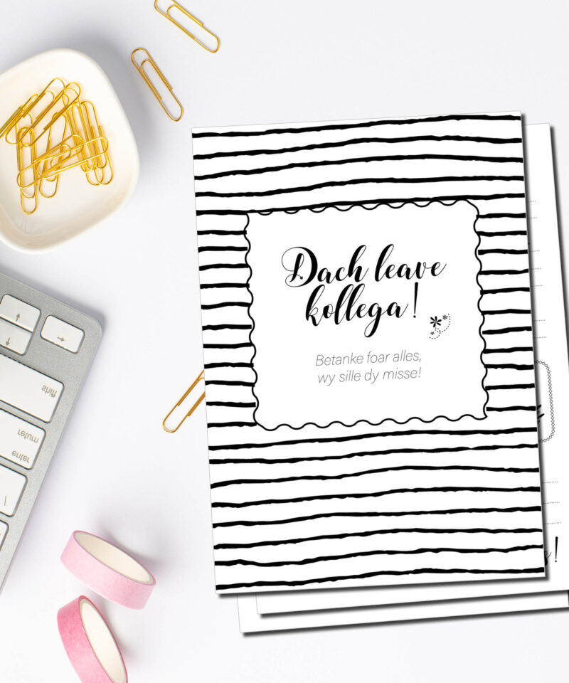 Printable afscheid collega in het Fries – printbaar invulboekje - Afbeelding 5