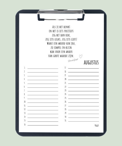 Verjaardagskalender met gedichten (om zelf uit te printen)