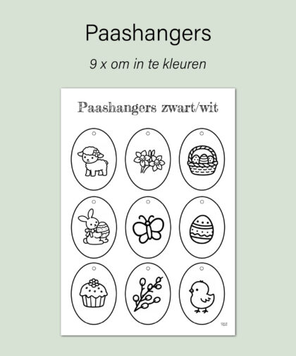 paashangers om in te kleuren
