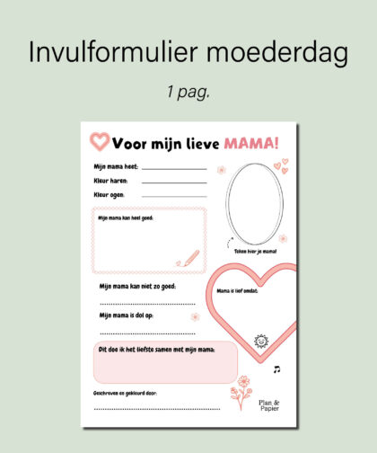 invulformulier moederdag